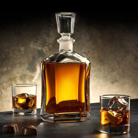 Glass Whiskey Bottle Square Bottle