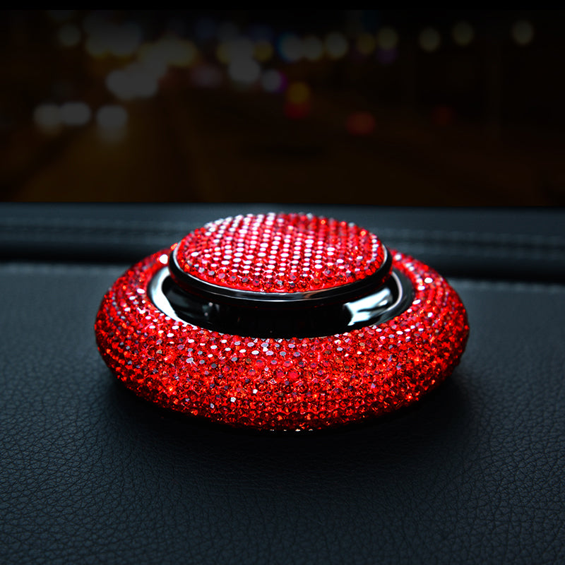 Women Red Rhinestone Car Interior Accessories