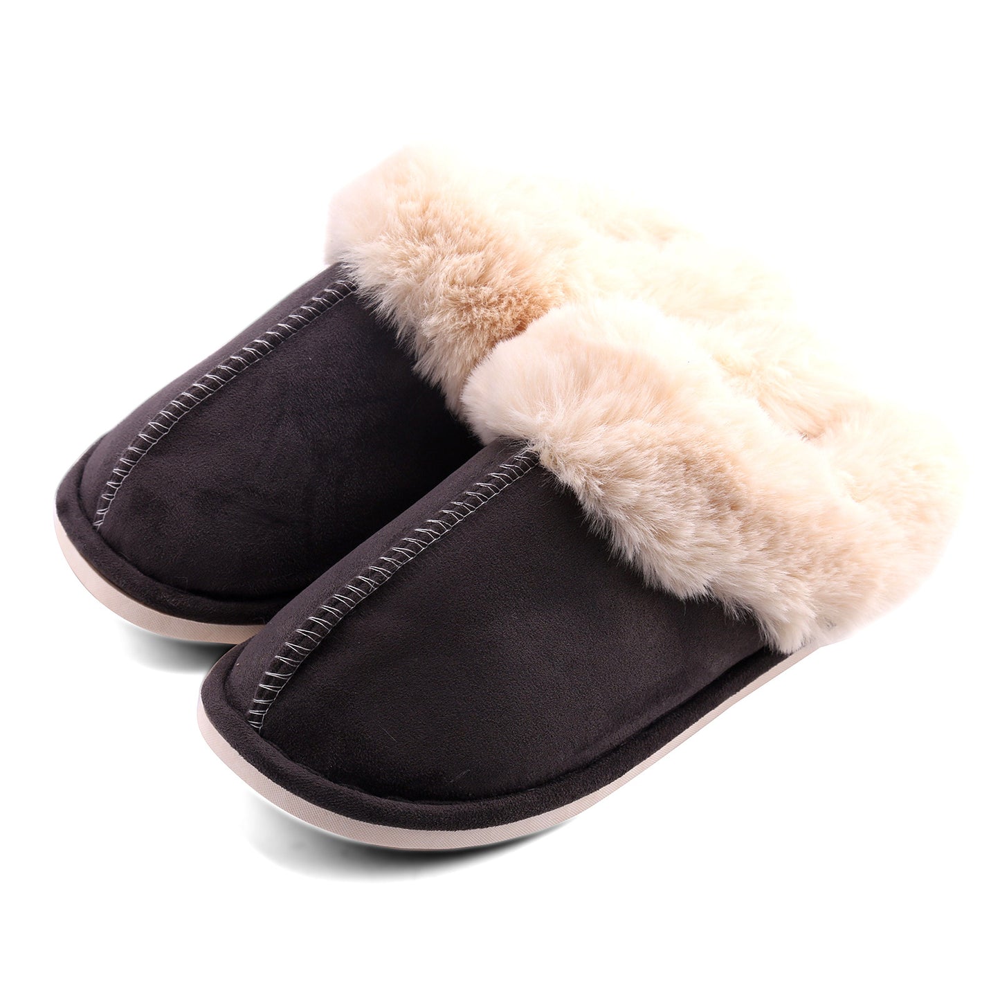 Fur Furry Slippers Women Winter Warm Plush House Shoes