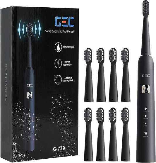 Electric Toothbrush with 8 Brush Heads