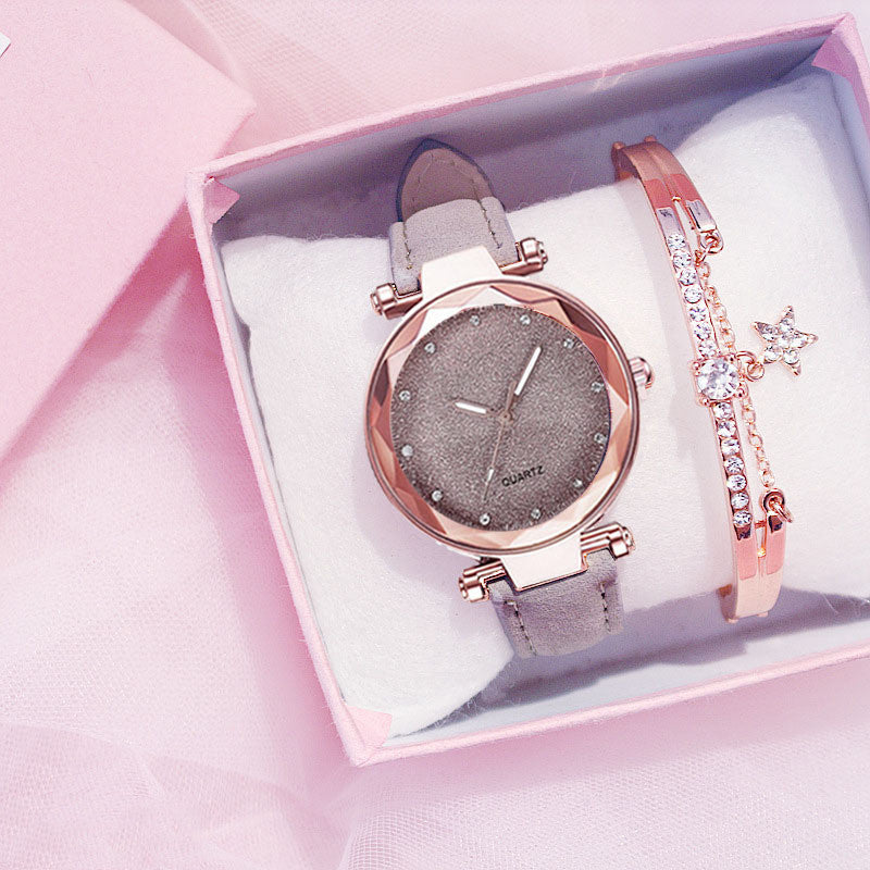 Ladies gift set bracelet and watch