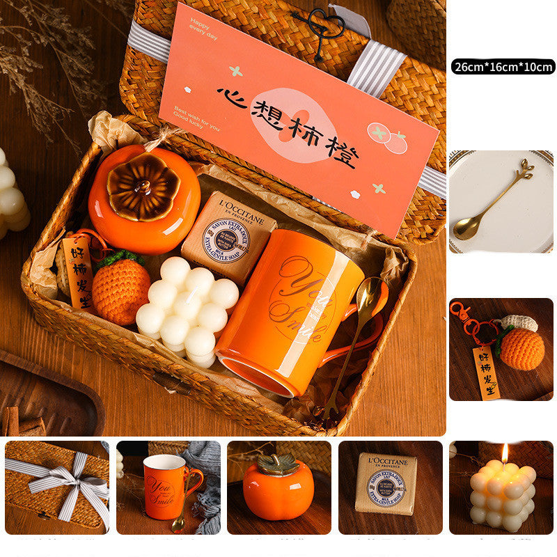 Creative Persimmon Light Luxury Gift Box Set